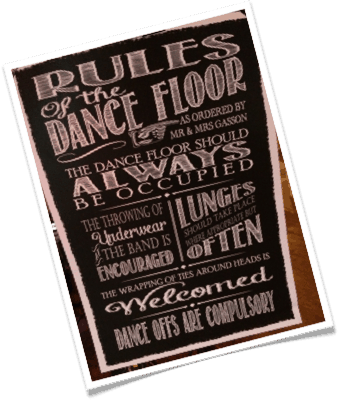 Rules of the dancefloor.